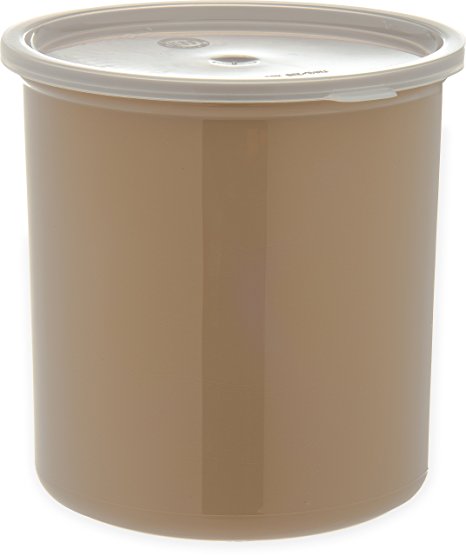 Carlisle 034206 Poly Tuf Polypropylene Crock with Lid, 2.7 qt. Capacity, 6.75