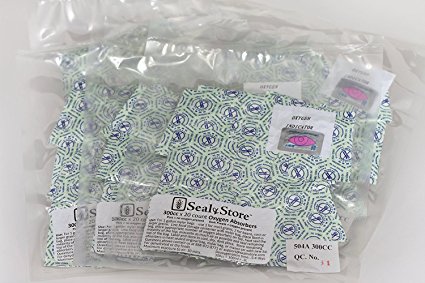 OxyFree 1500 Oxygen Absorbers with Oxyeye for Dehydrated Food and Emergency Long Term Food Storage, 300cc, Teal